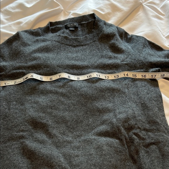 J. Crew Cashmere Charcoal Gray Crewneck Sweater - Picture 4 of 5